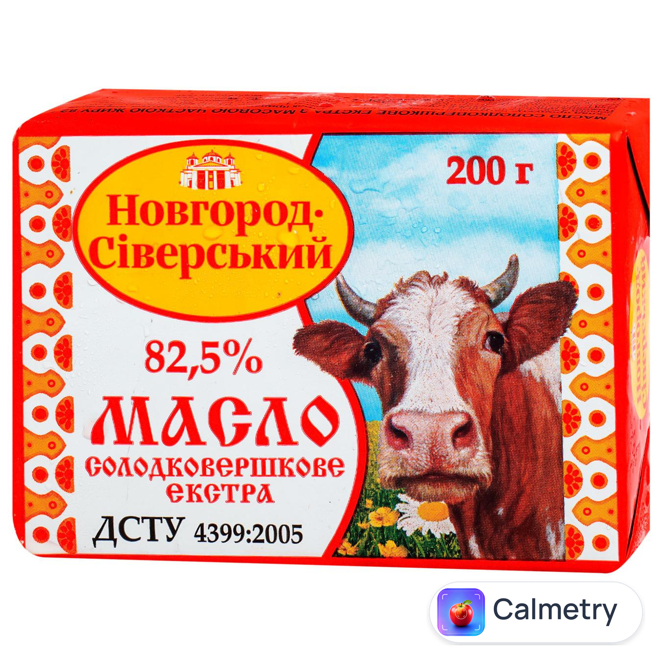 Масло Новгород-Сіверський Селянське солодковершкове 82,5% 200г