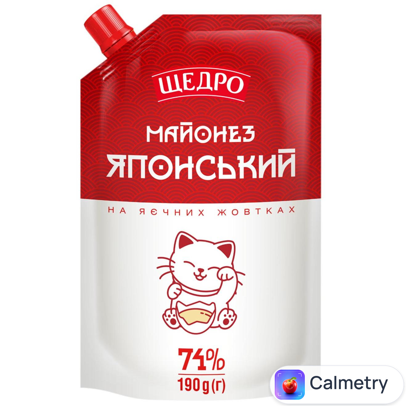 Майонез Щедро Японський на яєчних жовтках 74% 190г — фото продукту