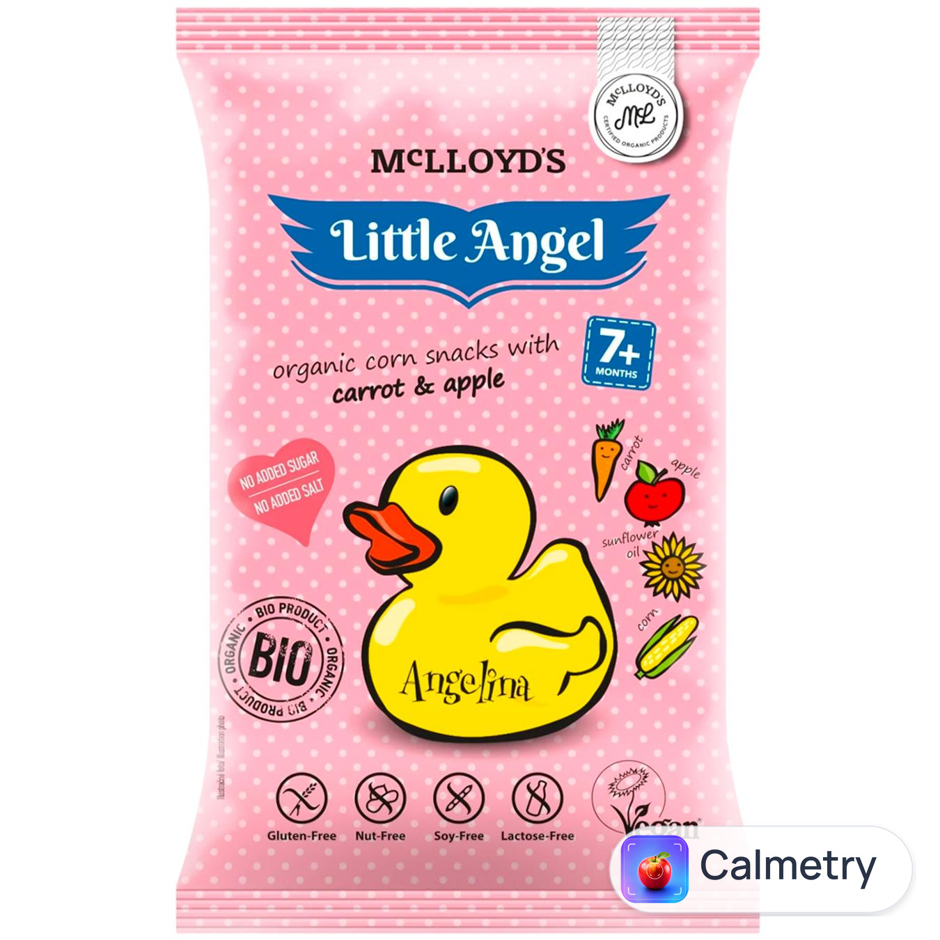 Снеки Little Angel Angelina кукурудзяні дитячі органічні без глютену 30г