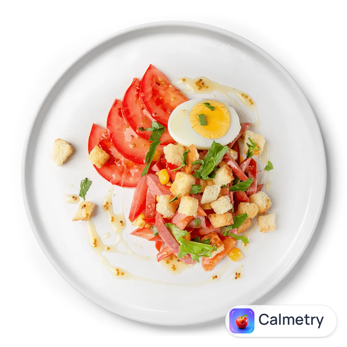 Салат з напівкопченою ковбасою та курячими яйцями