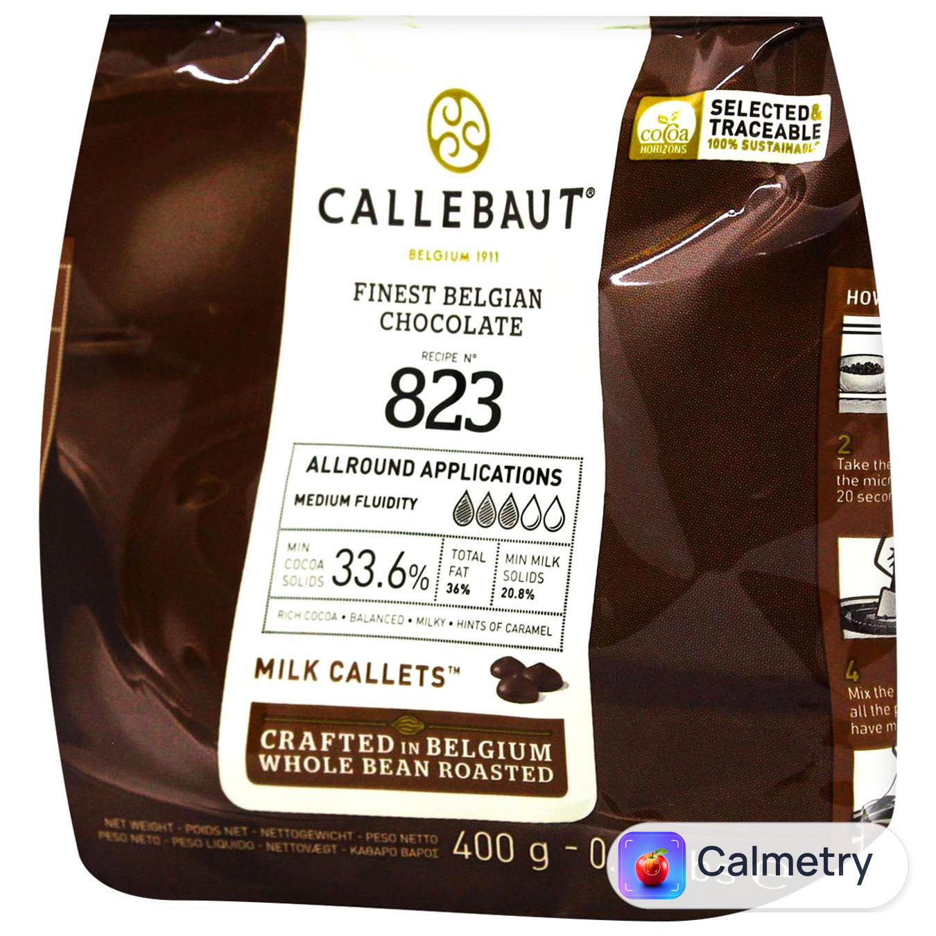 Шоколад молочний Callebaut Каллети 33,6% 400г