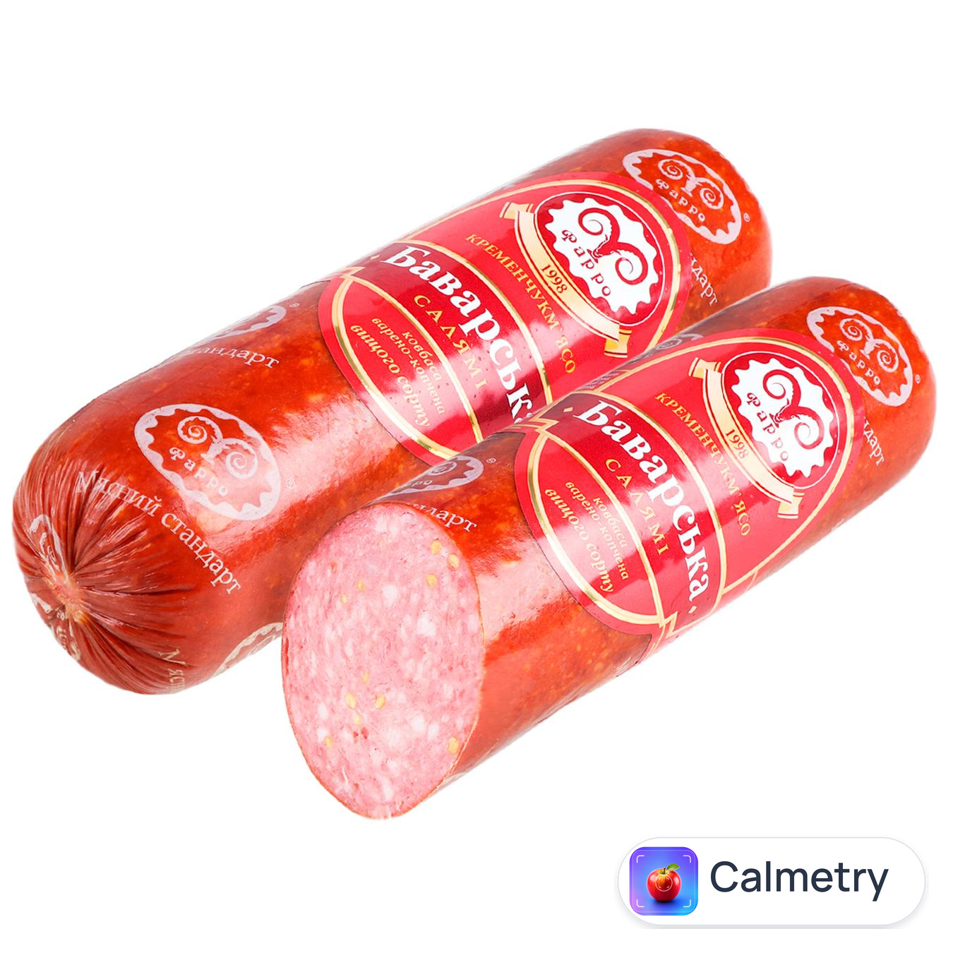 Ковбаса Фарро Салямі Баварська варено-копчена вищий сорт
