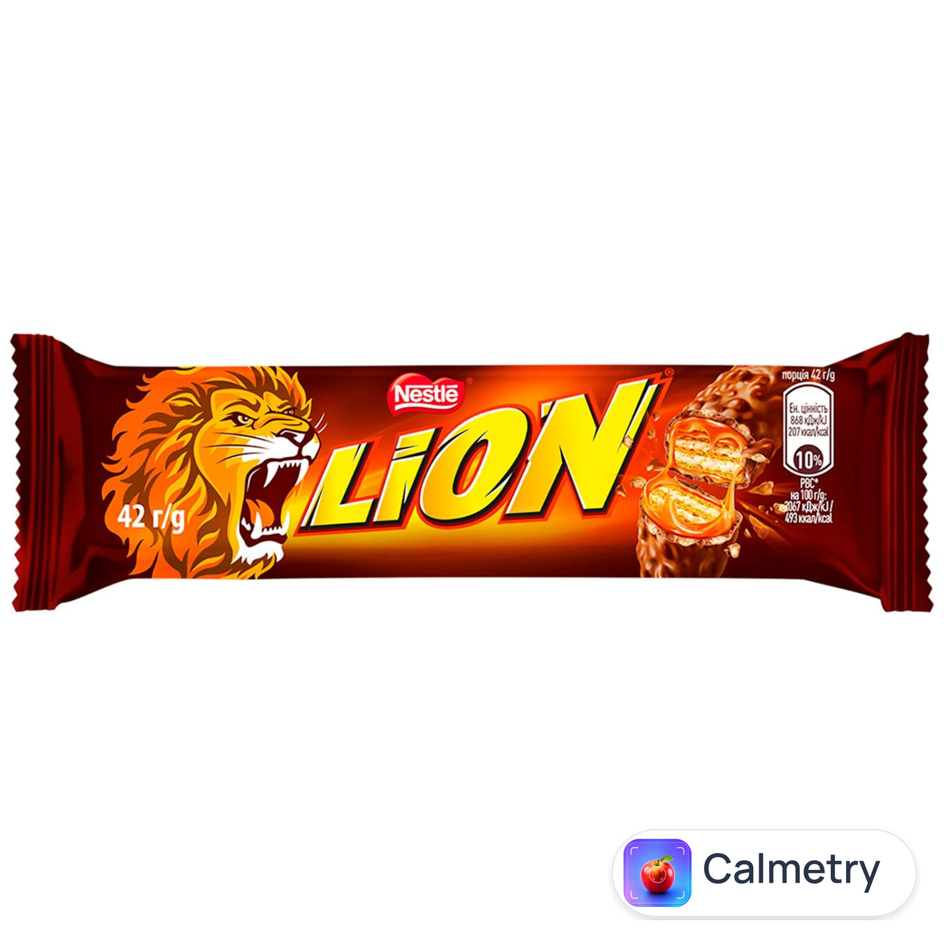 Батончик NESTLÉ® LION® з карамеллю і пластівцями 42г