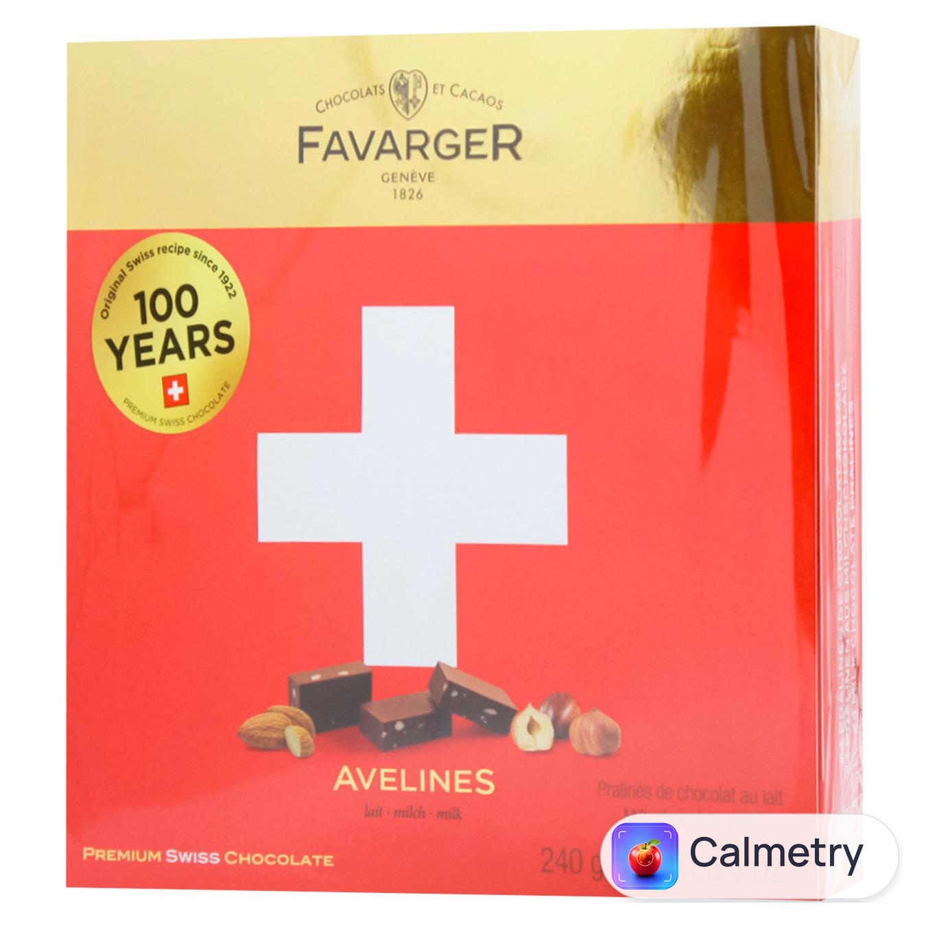 Шоколад молочний Favarger Premium праліне з горіхом 240г