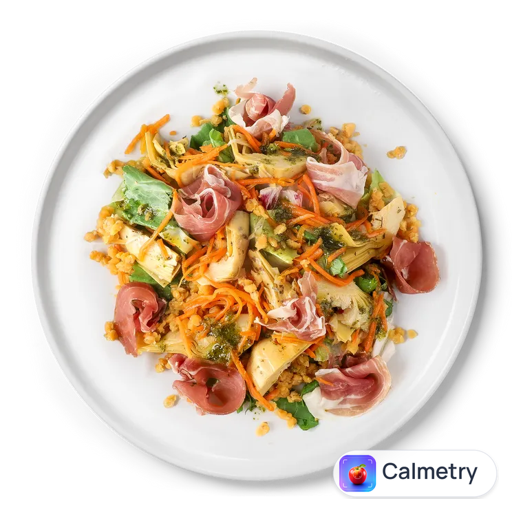 Салат з артишоками та сочевицею
