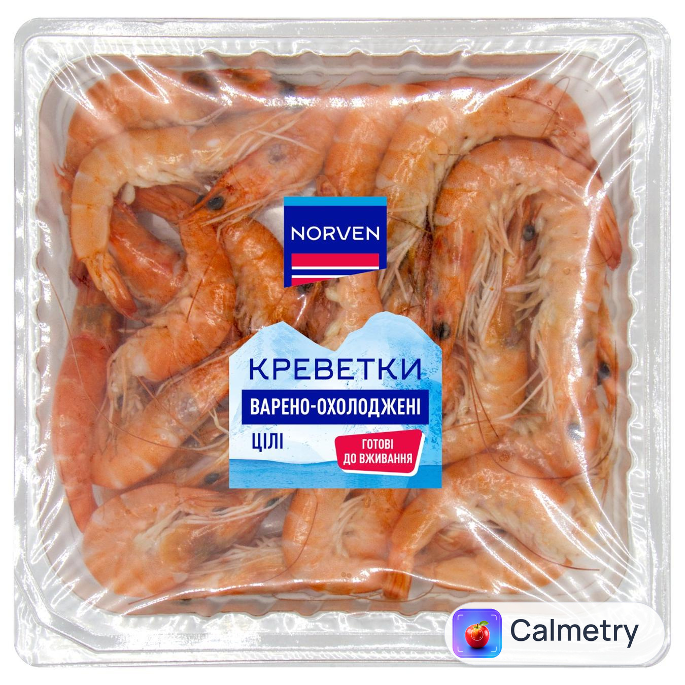 Креветки Norven цілі варені охолоджені 400г — фото продукту