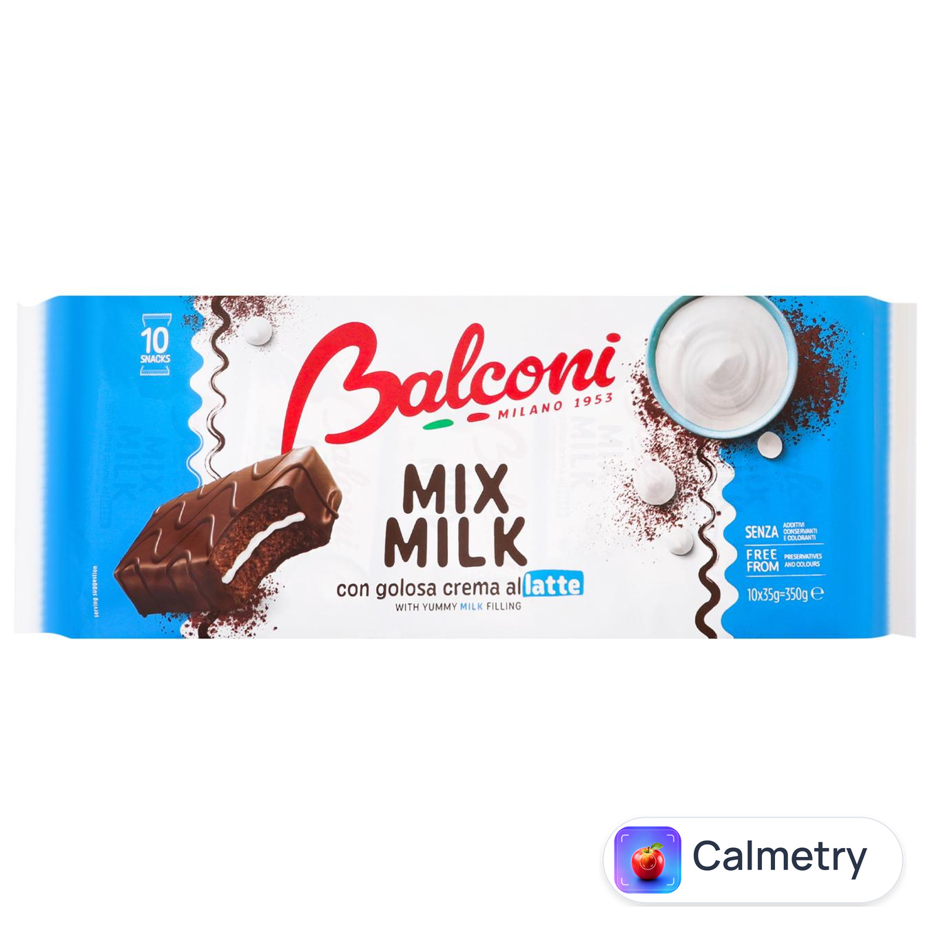 Тістечка Balconi Mix Milk з молоком 10шт*35г