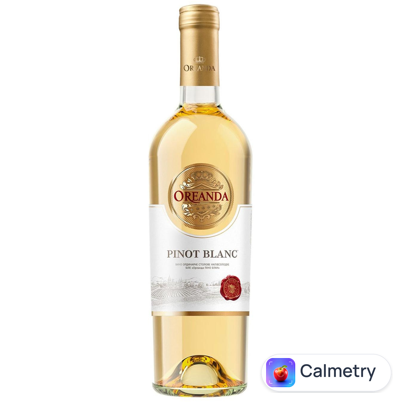 Вино Oreanda Pinot Blanc біле напівсолодке 9,5-13% 0,75л — фото продукту