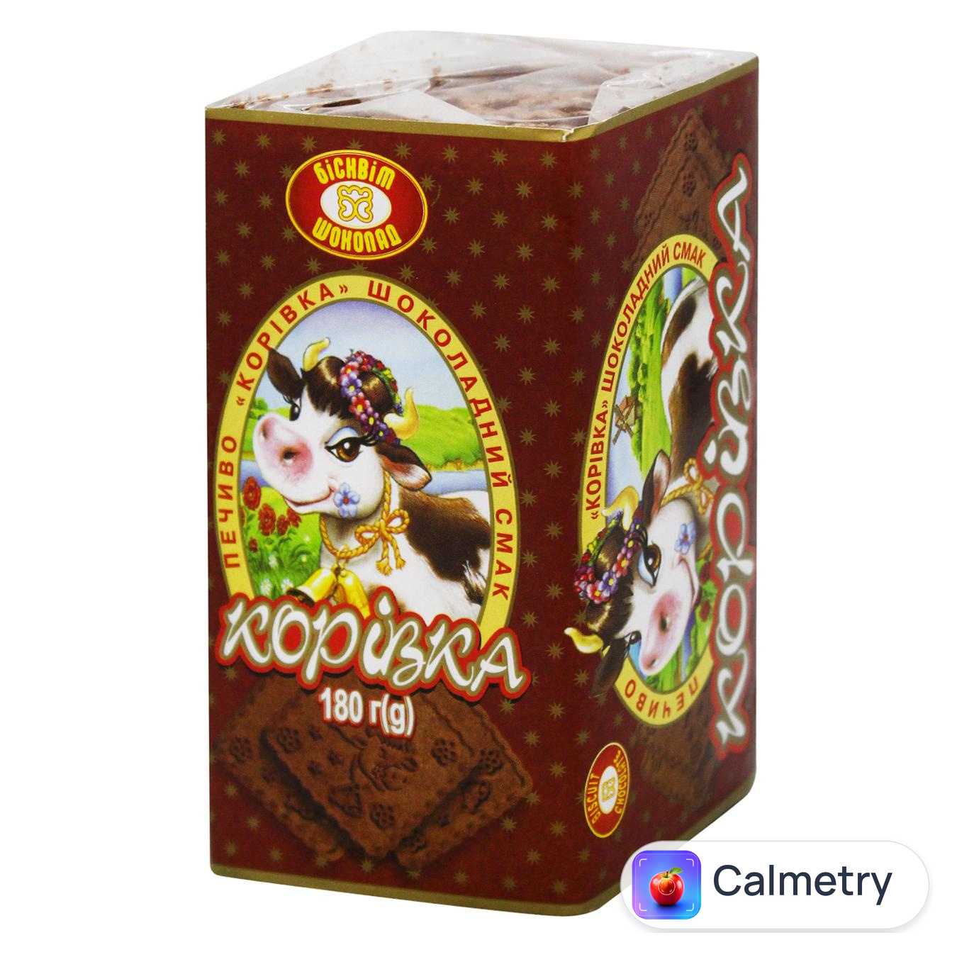 Печиво Бісквіт-Шоколад Корівка зі смаком шоколаду 180г — фото продукту