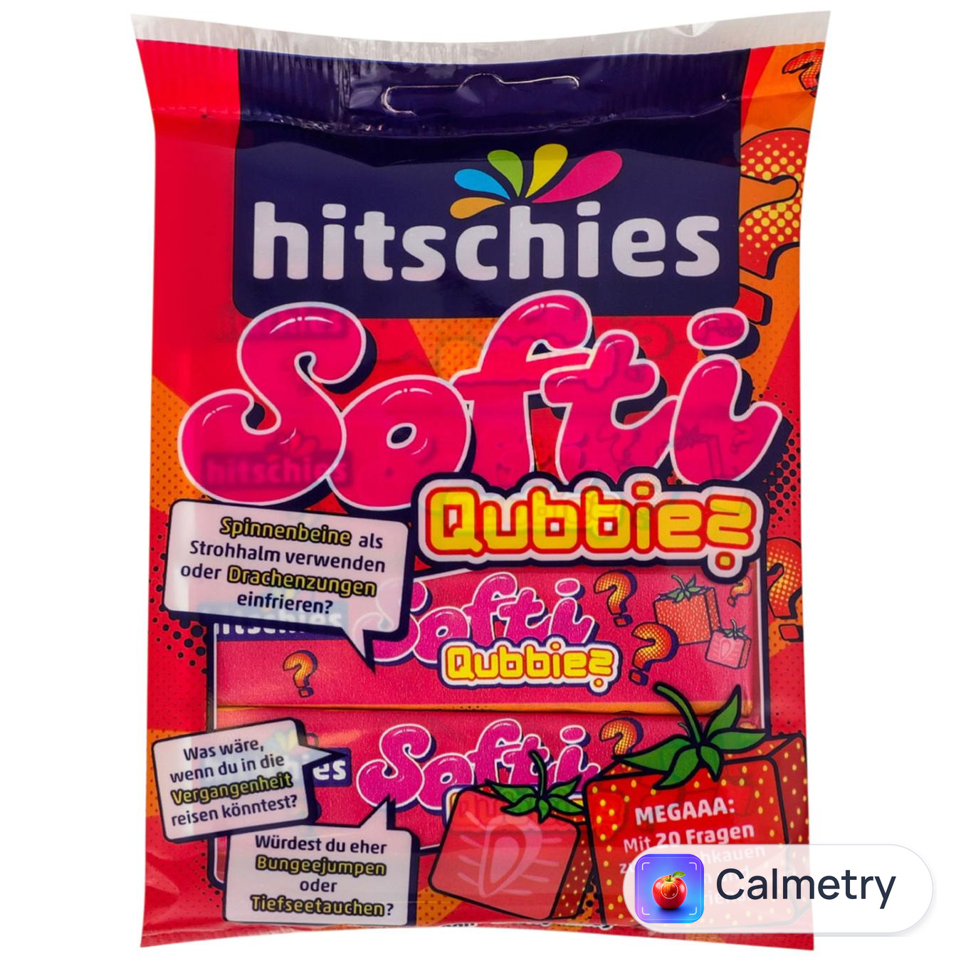 Цукерки Hitschies Softi Qubbies жувальні зі смаком полуниці 80г