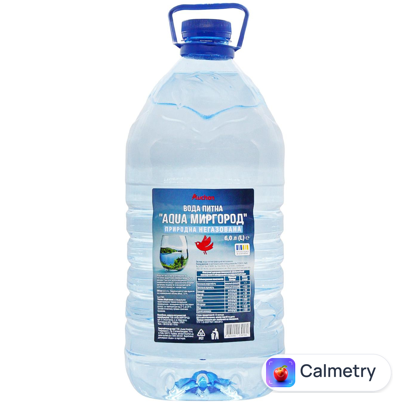 Вода питна Auchan Aqua Миргород негазована 6л