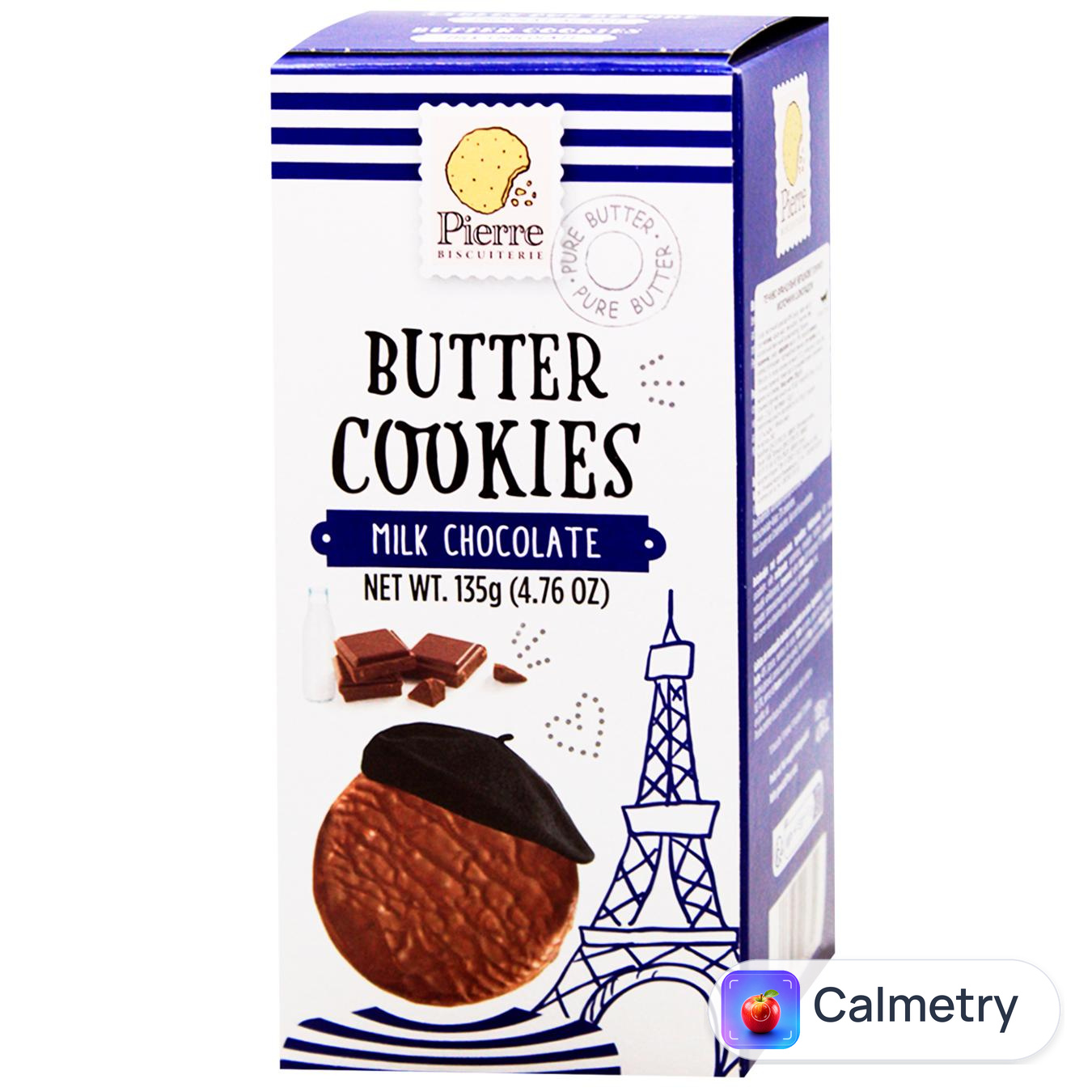Печиво Pierre Biscuiterie вершкове з молочним шоколадом 135г