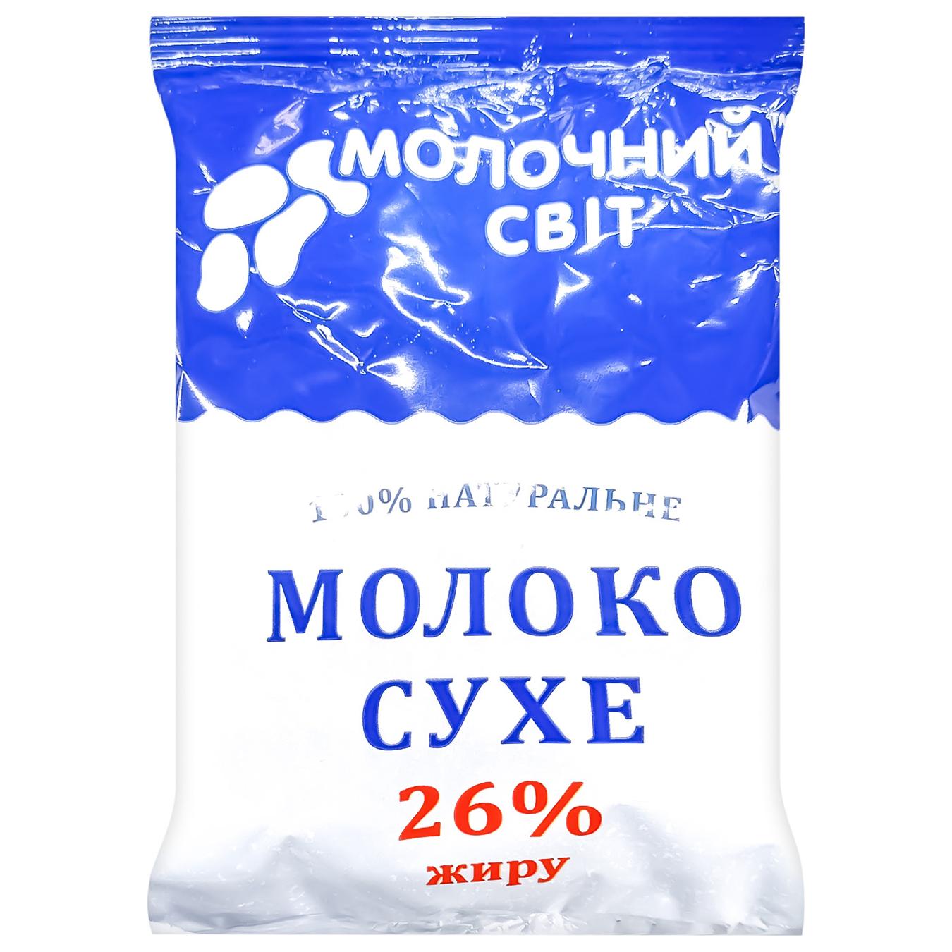 Молоко сухе Молочний Світ 26% незбиране 250г — фото продукту