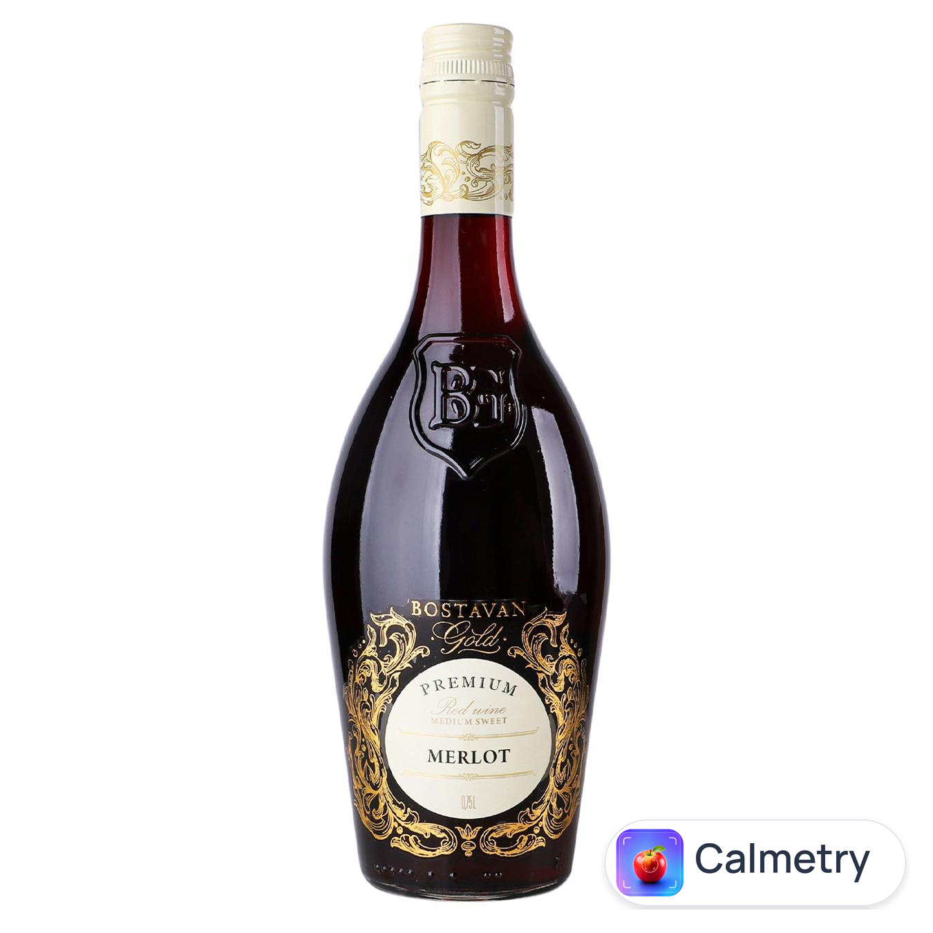 Вино Bostavan Gold Merlot червоне напівсолодке 12% 0,75л — фото продукту