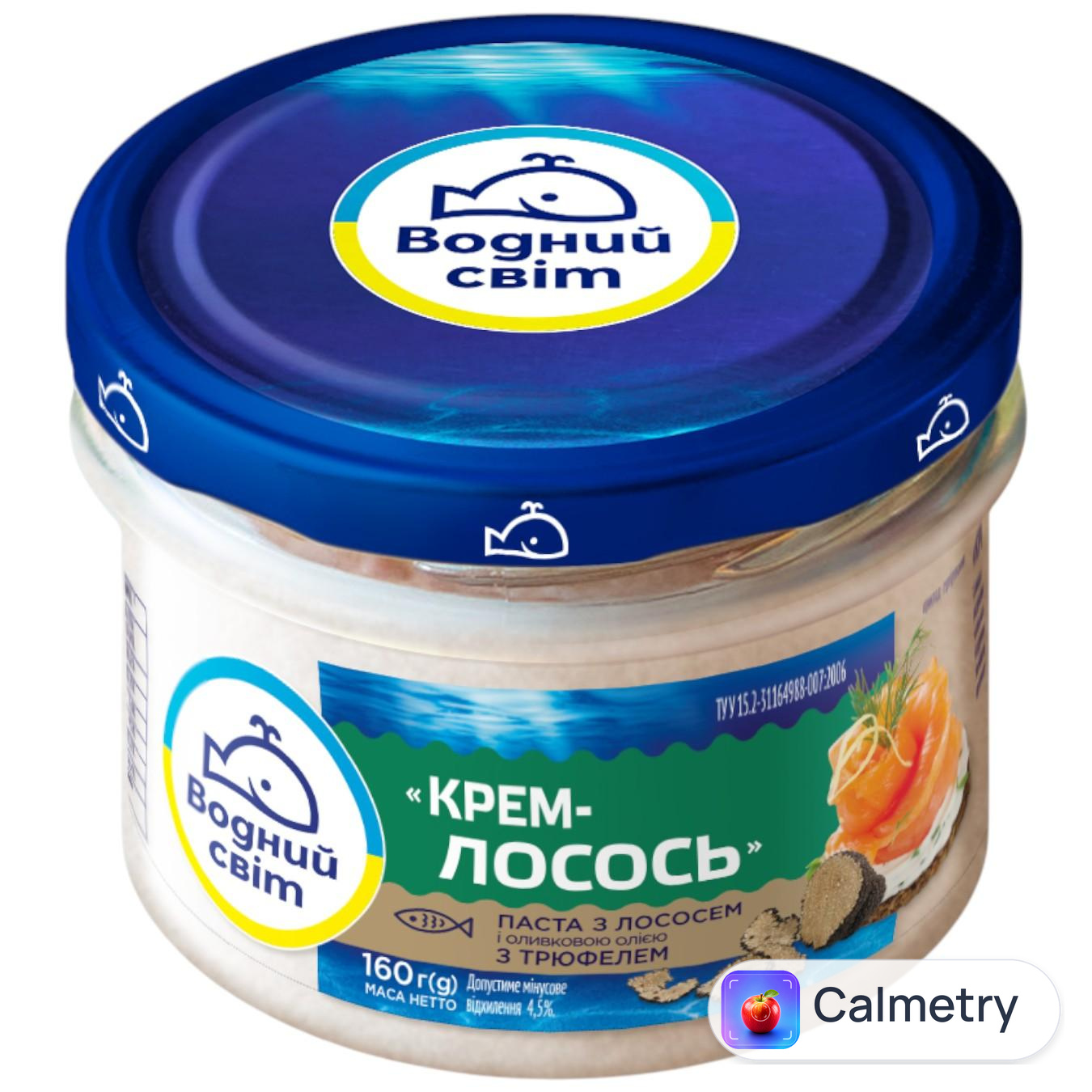 Паста Водний Світ крем-лосось з оливковою олією та трюфелем 160г — фото продукту