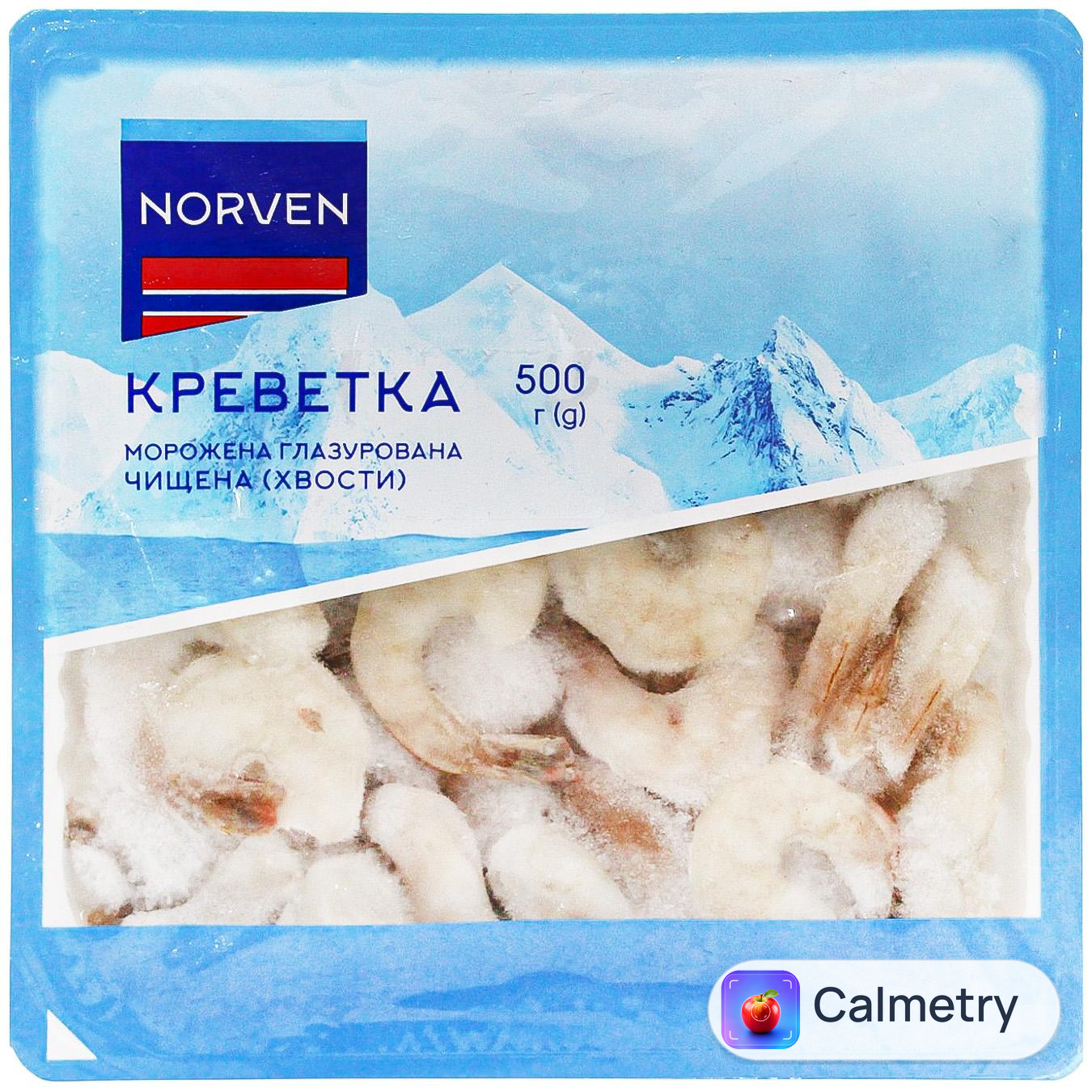 Креветка Norven морожена глазурована чищена 500г
