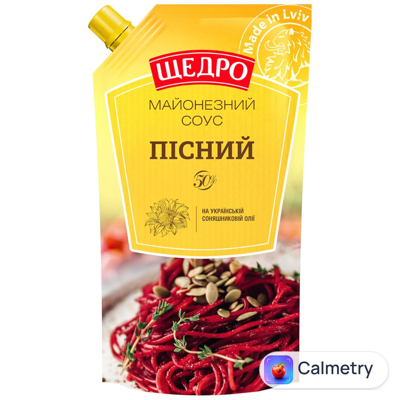 Майонезний соус Щедро Пісний 50% 300г — фото продукту