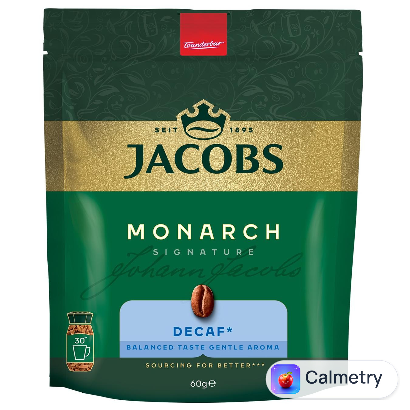 Кава розчинна Jacobs Monarch без кофеїну 60г — фото продукту