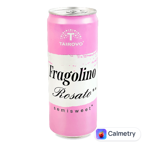 Напій винний Таїрово Fragolino рожев н/сол газ з/б, 0,33л