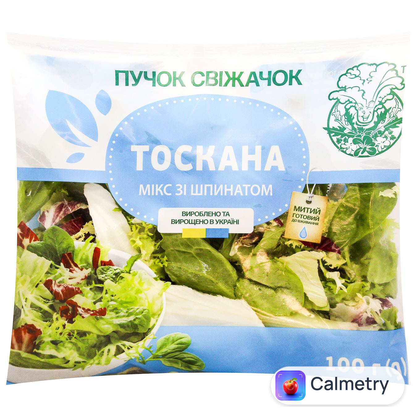 Салат Пучок Свіжачок Тоскана мікс зі шпинатом 100г