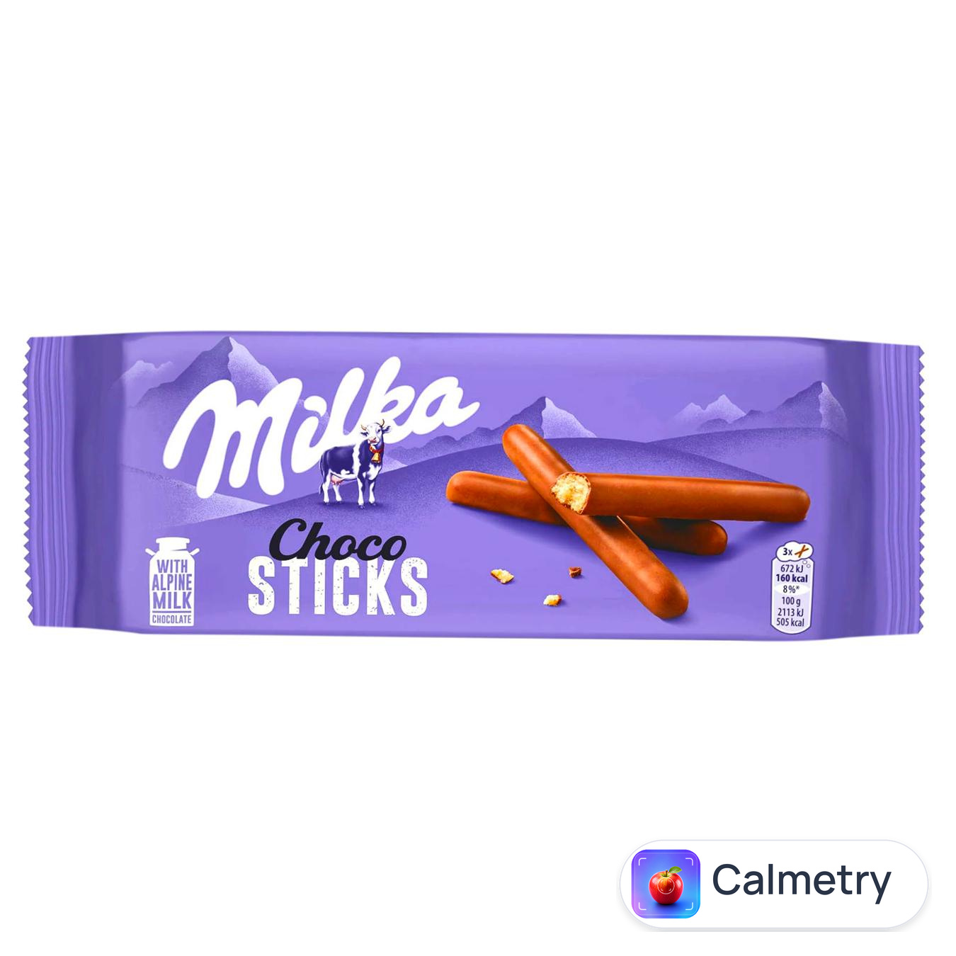 Печиво-палички Milka Lila Sticks в молочному шоколаді 112г — фото продукту