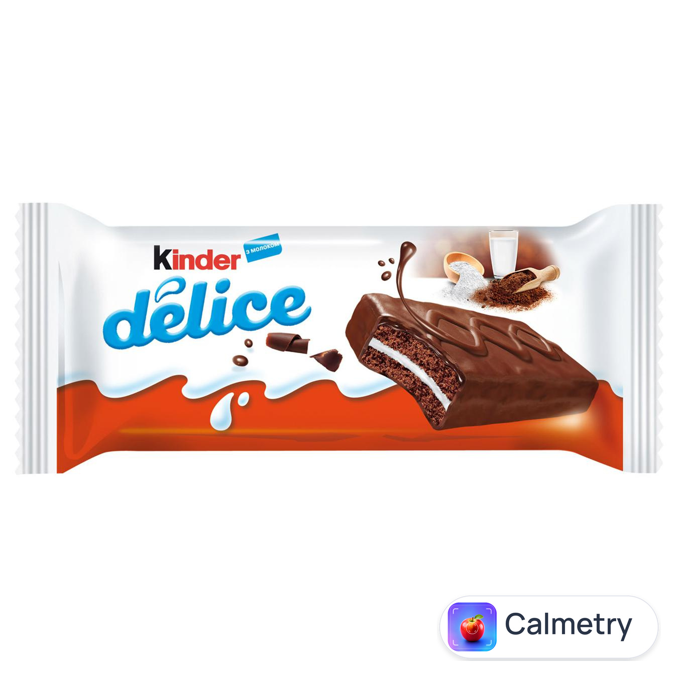 Тістечко Kinder Delice бісквітне з какао та молочною начинкою 39г — фото продукту