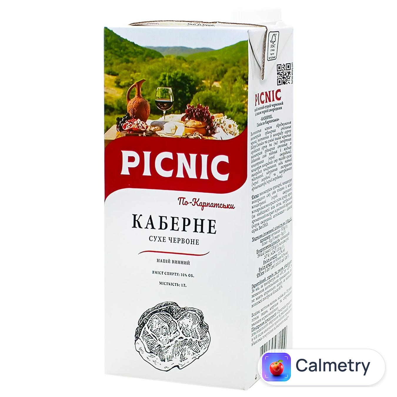 Вино Picnic Каберне По-Карпатськи червоне сухе 9,5-14% 1л