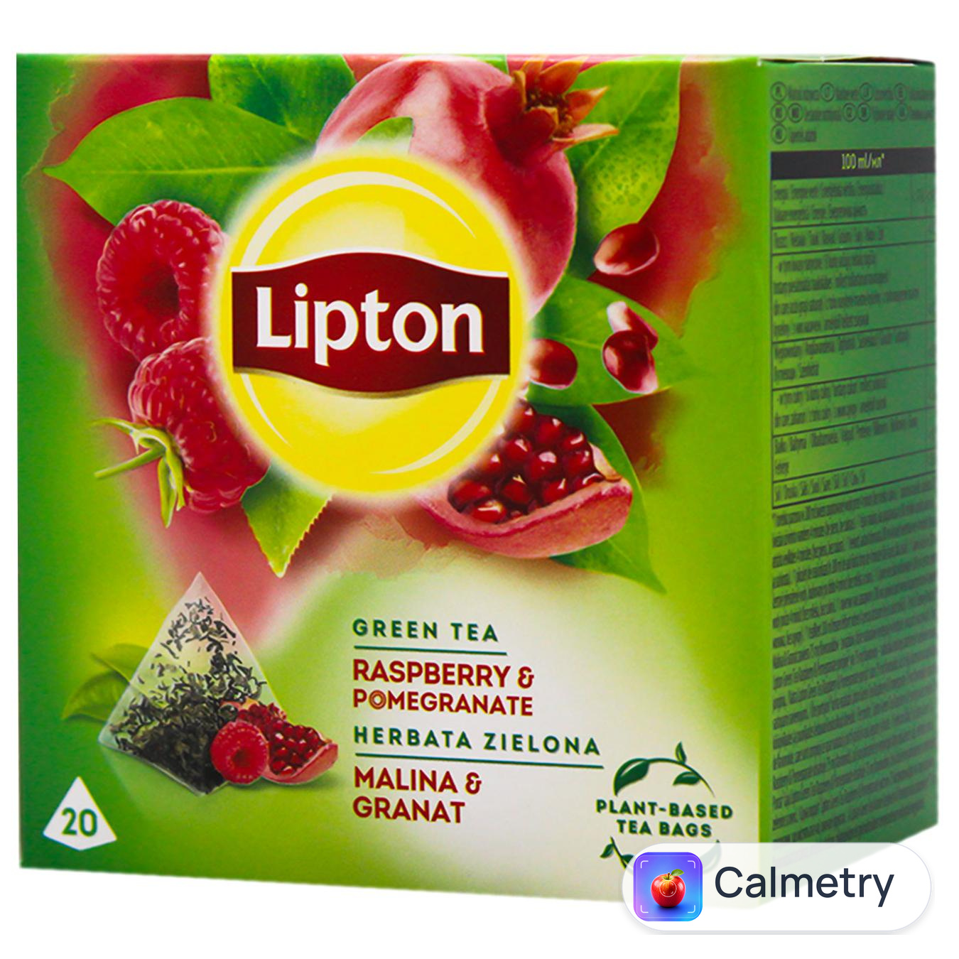 Чай зелений Lipton Малина та гранат 1,4г*20шт — фото продукту