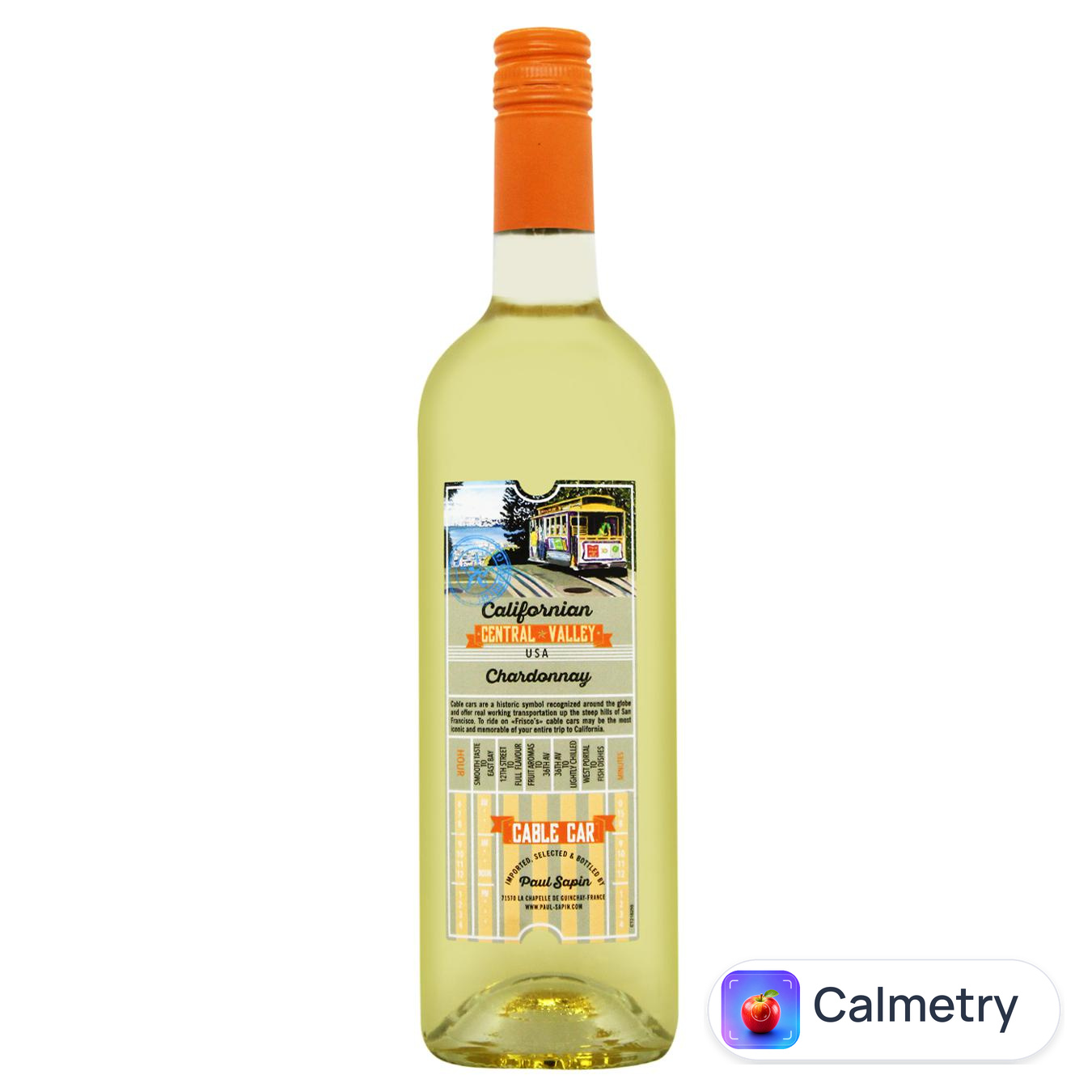 Вино Cable Car Chardonnay біле сухе 12,5% 0,75л