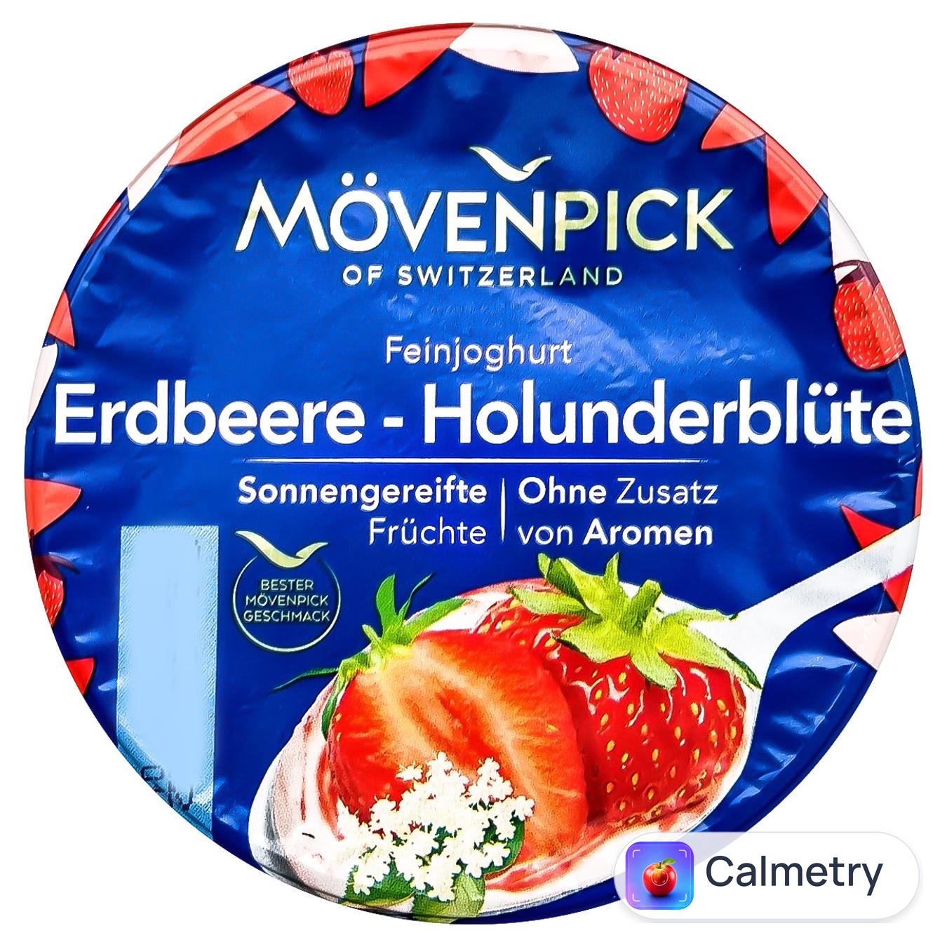 Йогурт Movenpick Feinjoghurt полуниця-бузина 13% 150г