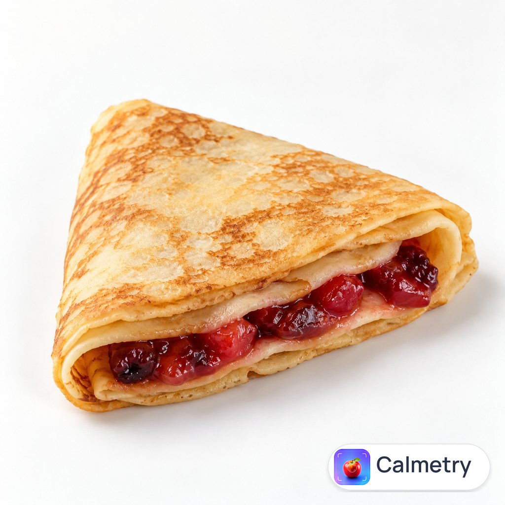 Млинець з фруктовою начинкою
