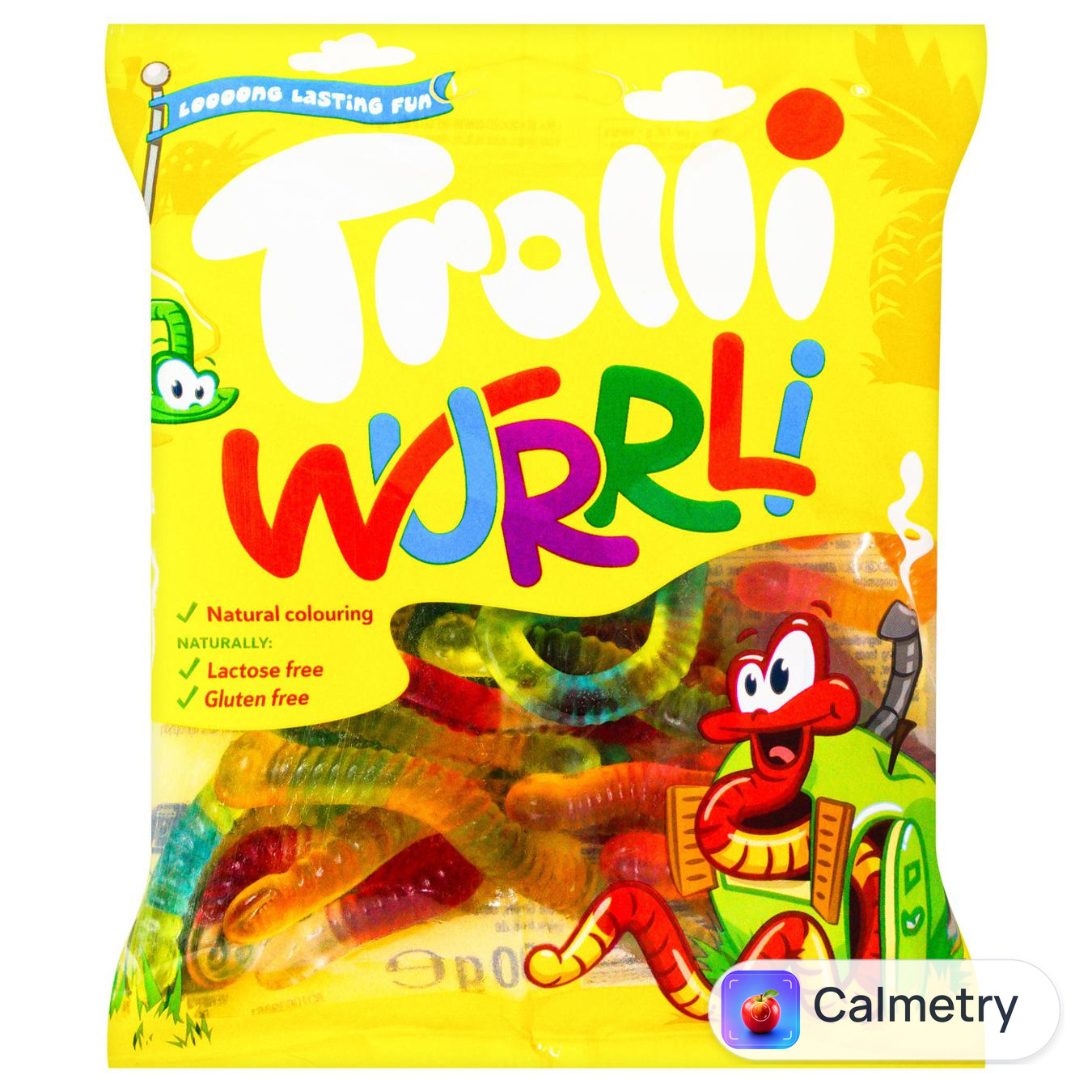 Цукерки Trolli Wurrli фруктові жувальні 100г