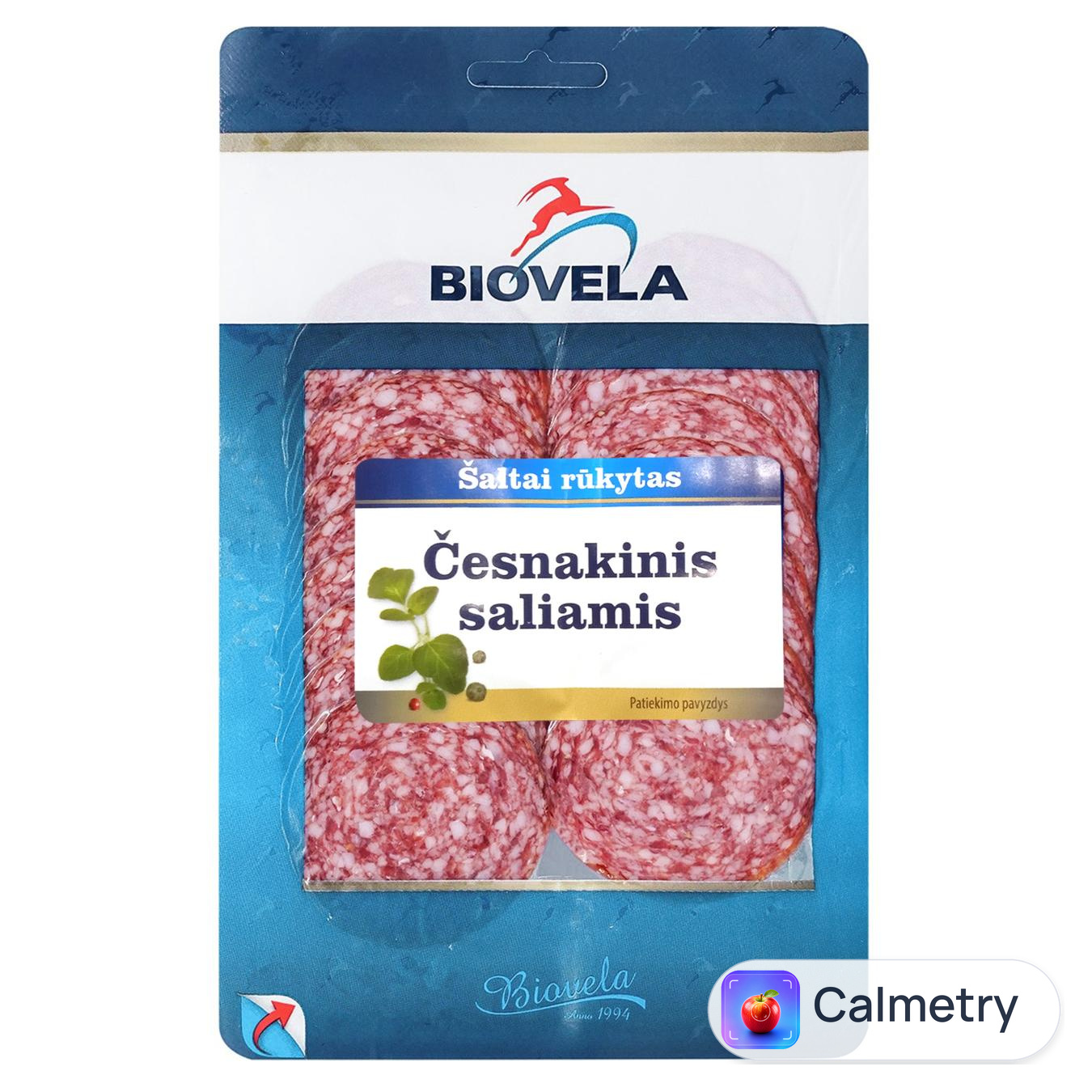 Ковбаса Biovela Салямi сирокопчена нарiзана 110г