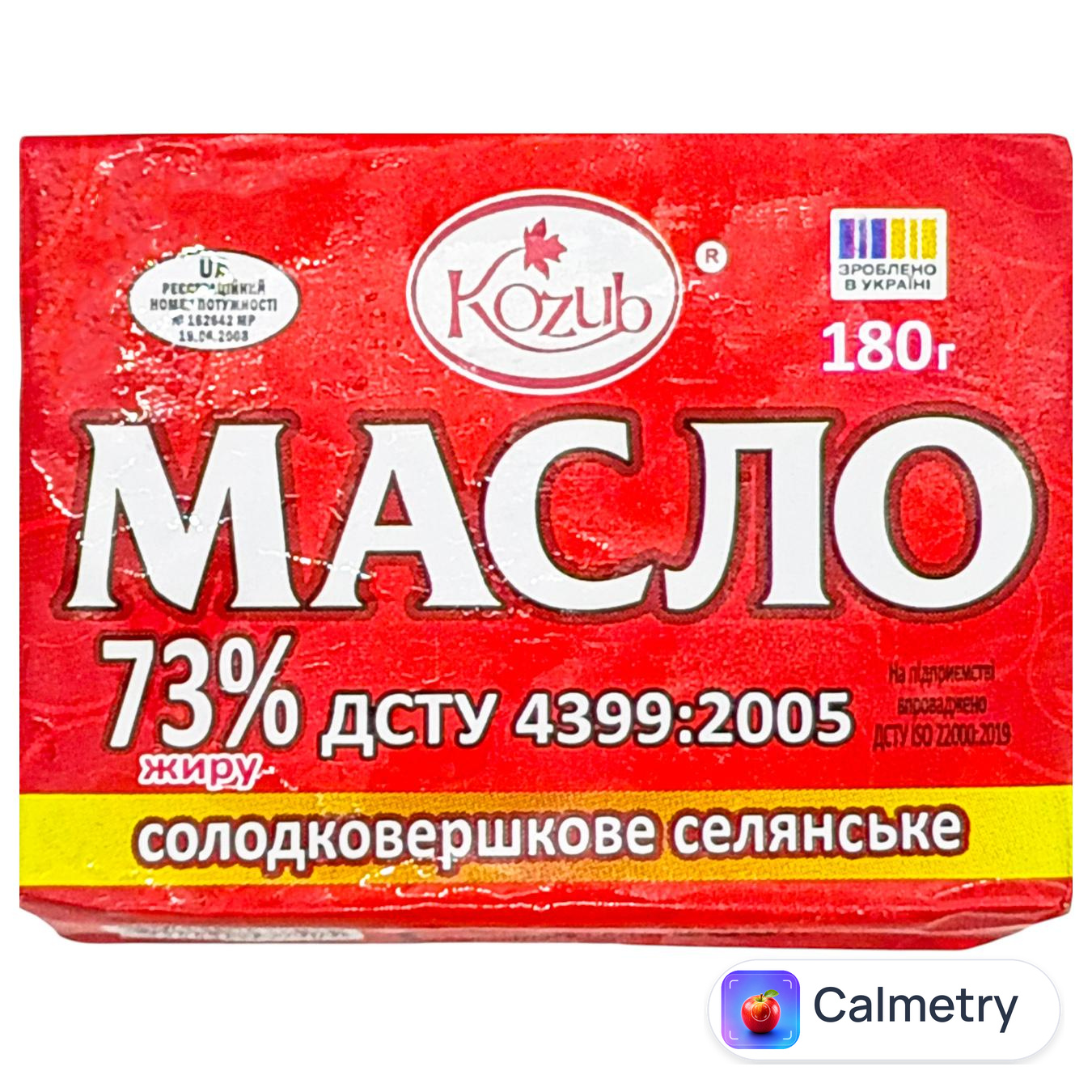Масло Козуб Селянське солодковершкове 73% 180г