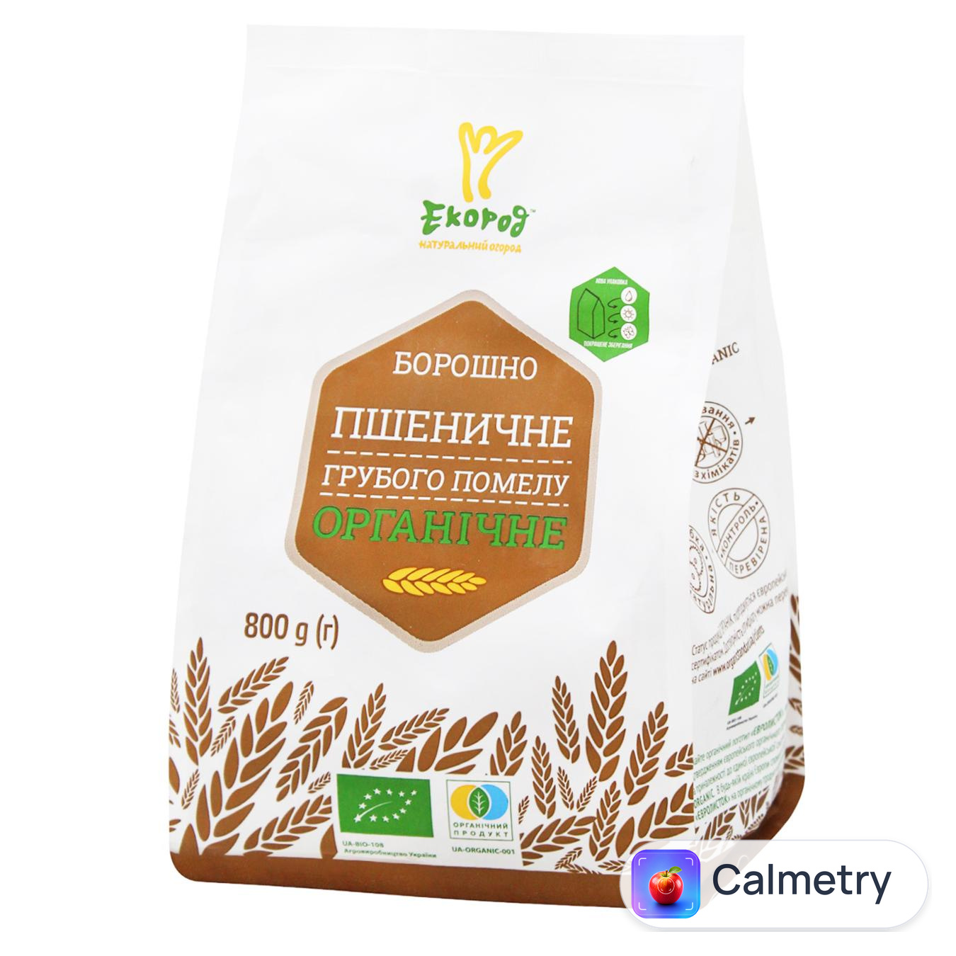Борошно пшеничне грубого помелу органічне Екород 0,8кг — фото продукту