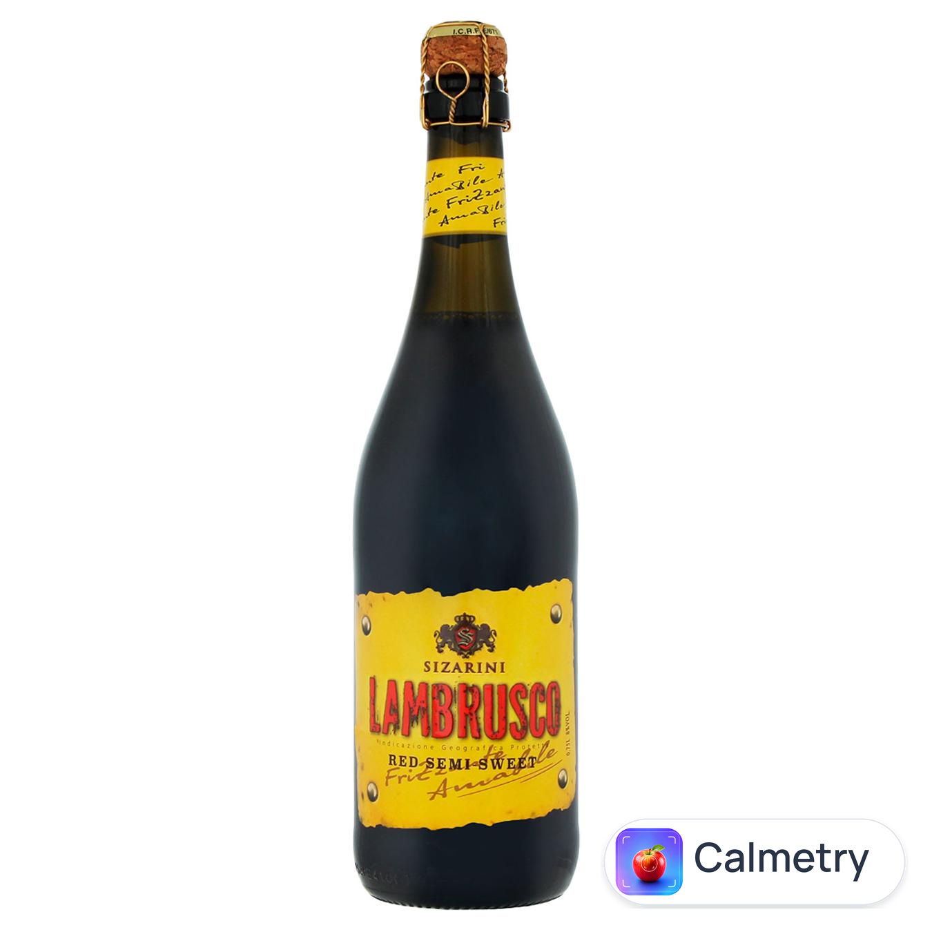 Вино ігристе Sizarini Lambrusco червоне напівсолодке 8% 0,75л