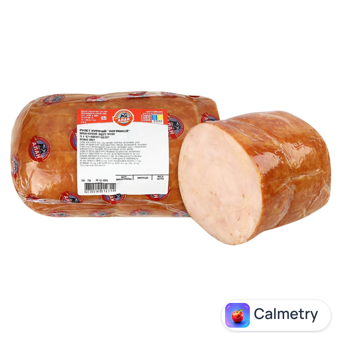 Рулет Алан Домашній курячий варено-копчений вищий сорт — фото продукту