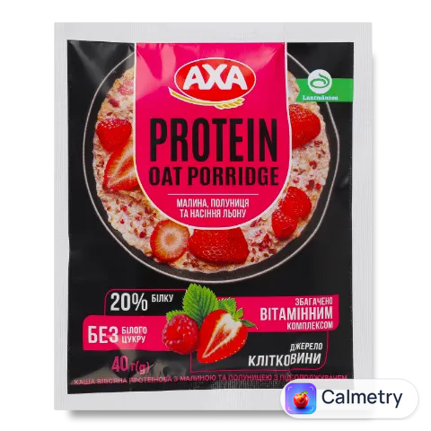 Каша вівсяна Аха Protein малина та полуниця з підсолоджувачем 40г
