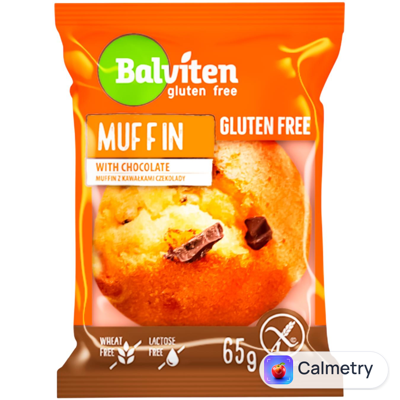 Мафін Balviten з шоколадними краплями без глютена 65г