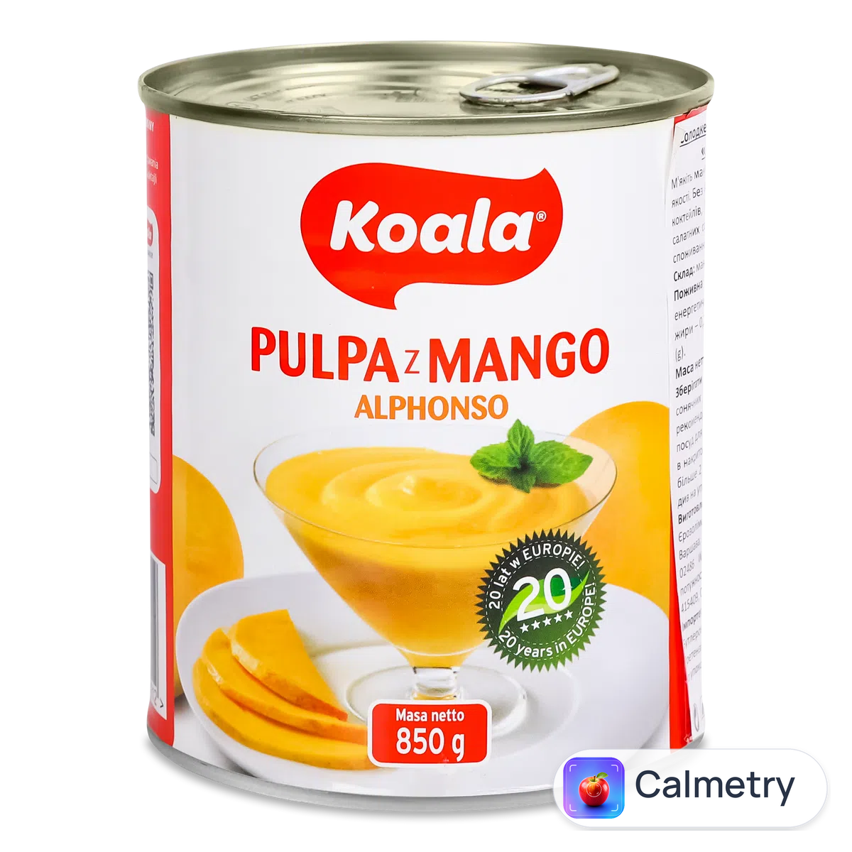 Пюре Koala з манго сорту альфонсо 850г