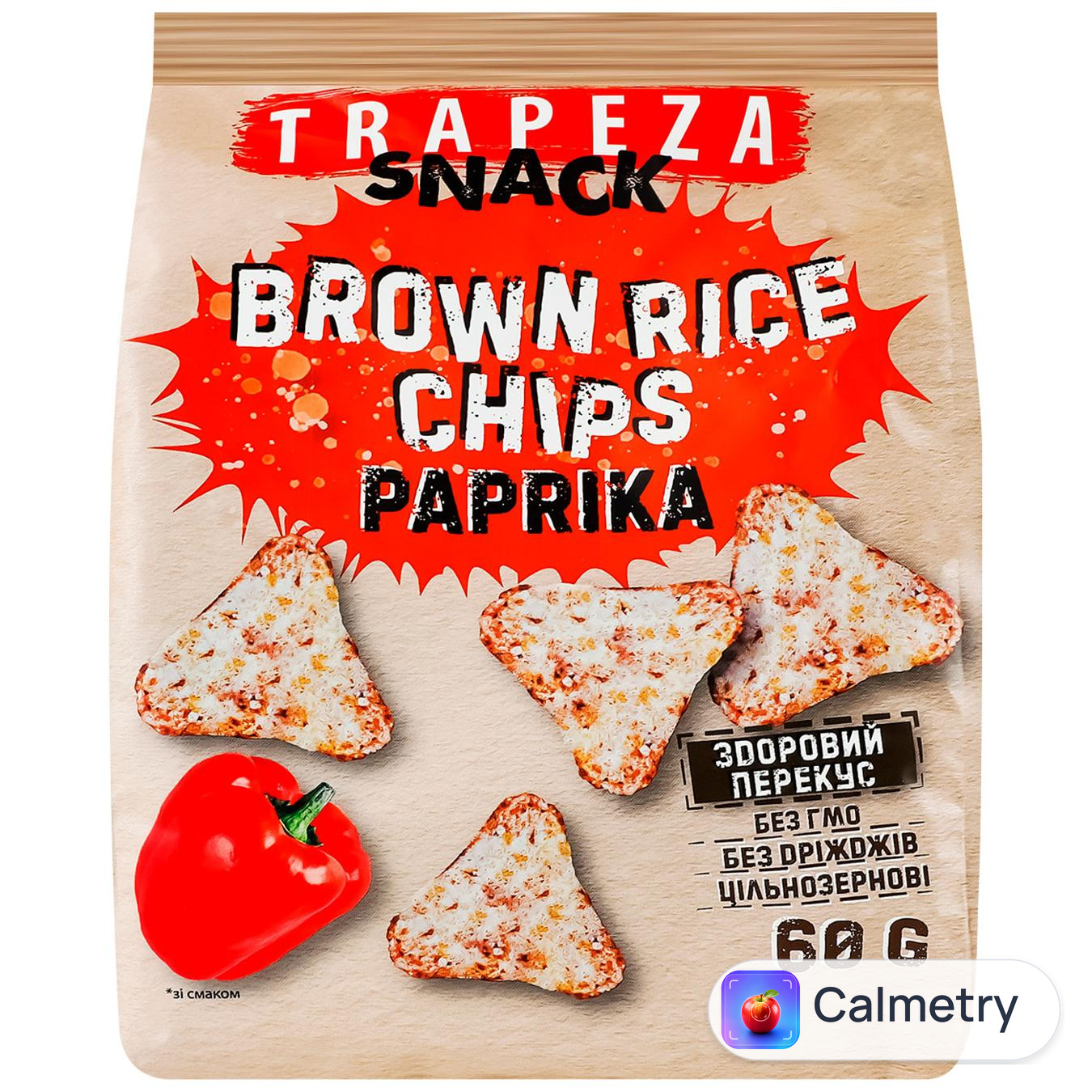 Чипси Trapeza рисові зі смаком паприки 60г — фото продукту