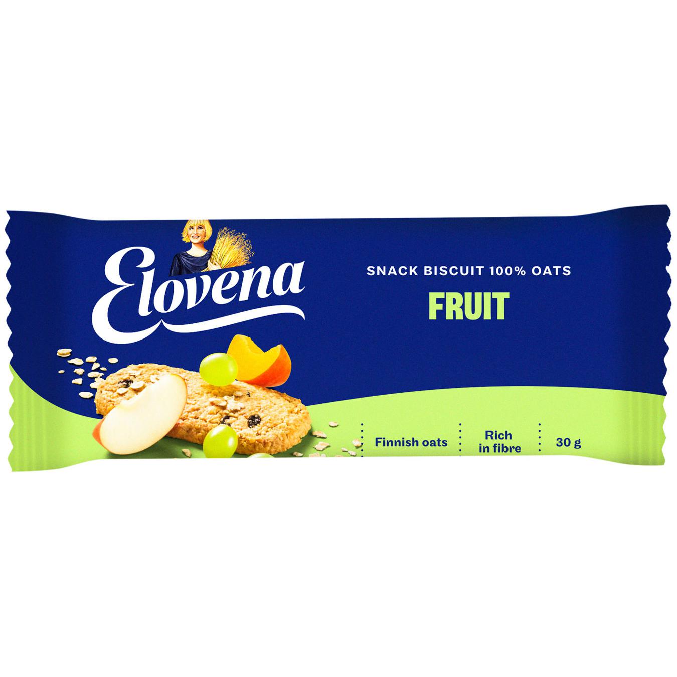Галета Elovena вівсяна з фруктами 30г — фото продукту