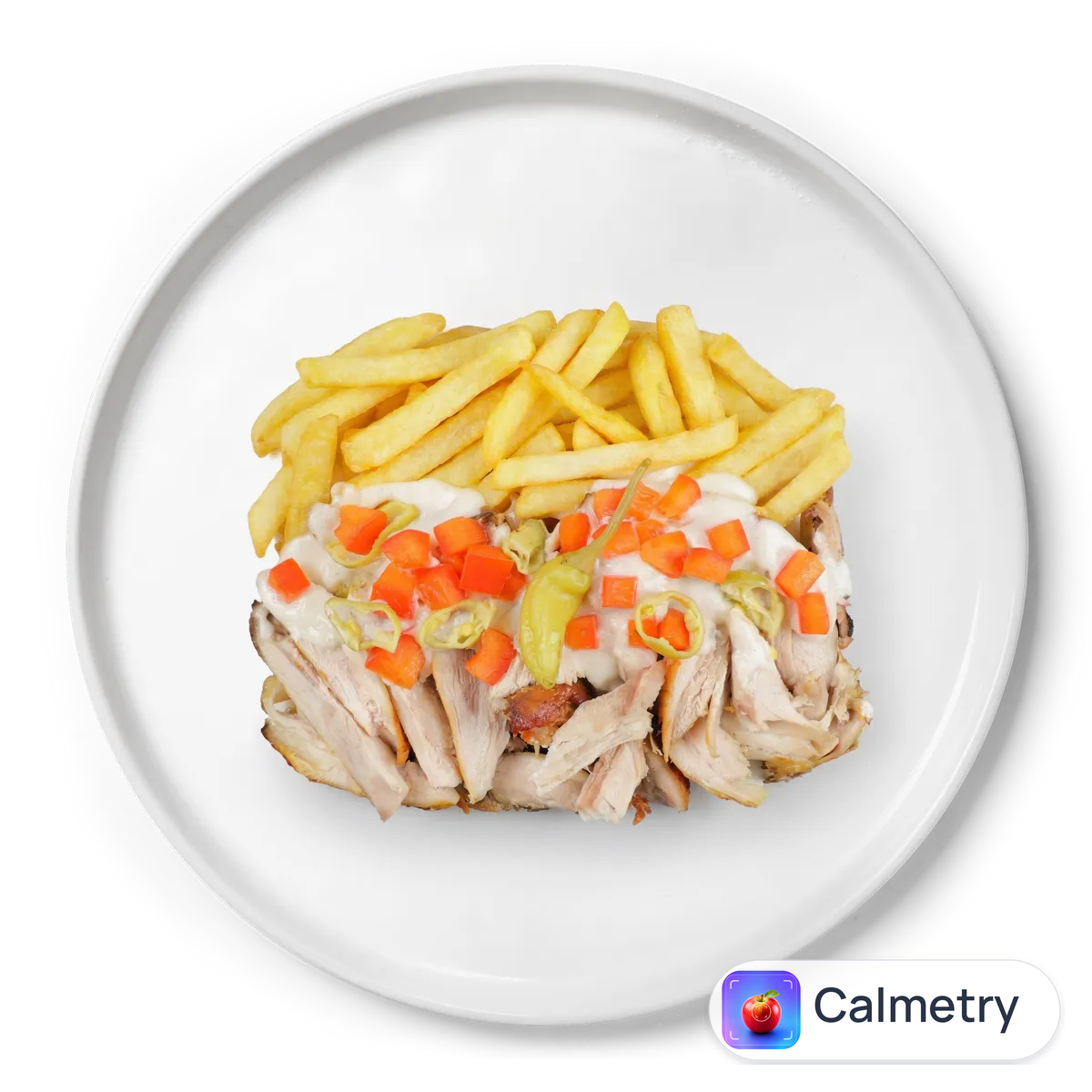 Боул з картоплею фрі та смаженою куркою 600г
