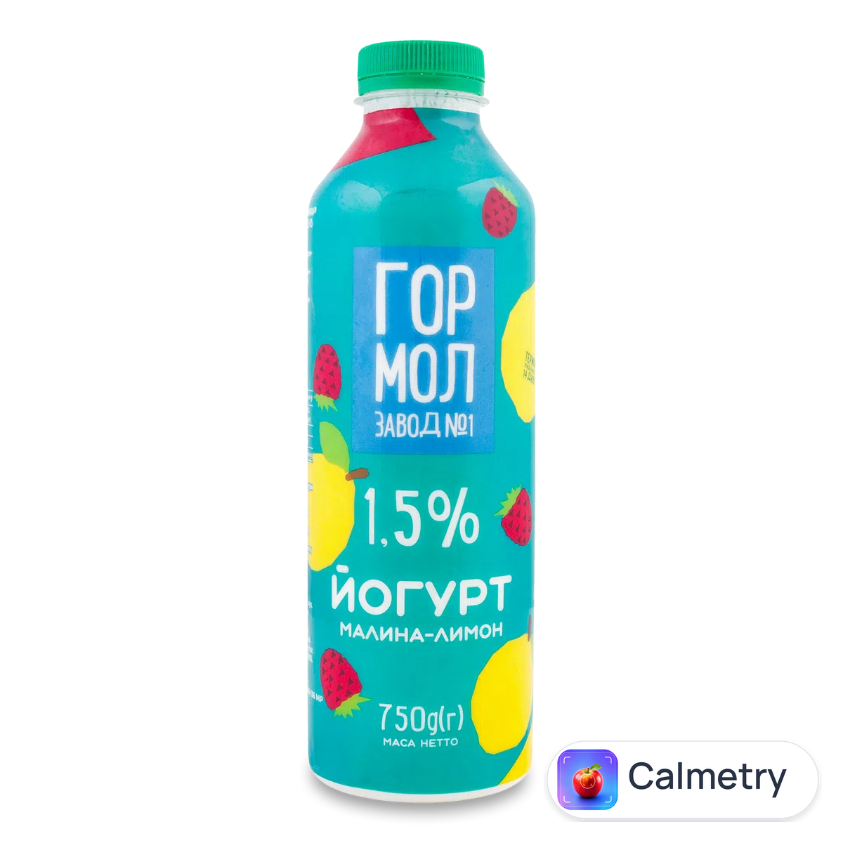 Йогурт «Гормолзавод №1» малина-лимон 1,5% 750г Міськмолзавод №1