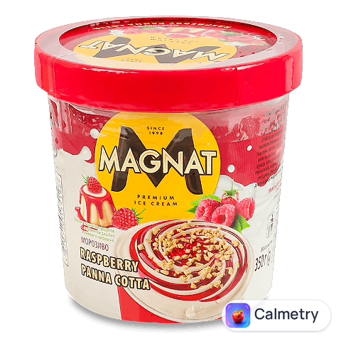 Морозиво Magnat Raspberry panna cotta, стакан, 350г