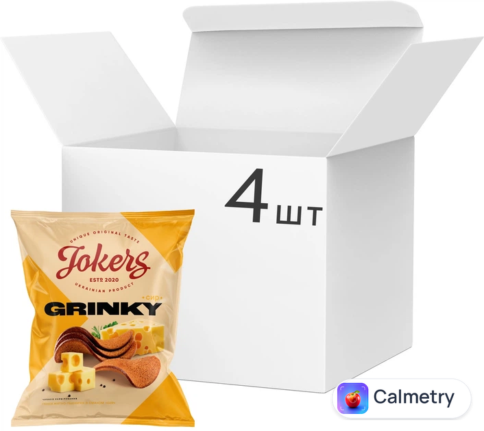 Упаковка грінок Jokers Пшенично-житні зі смаком сиру 80 г х 4 шт