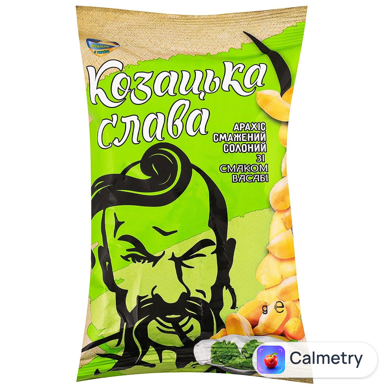 Арахіс Козацька Слава смажений солоний зі смаком васабі 110г — фото продукту