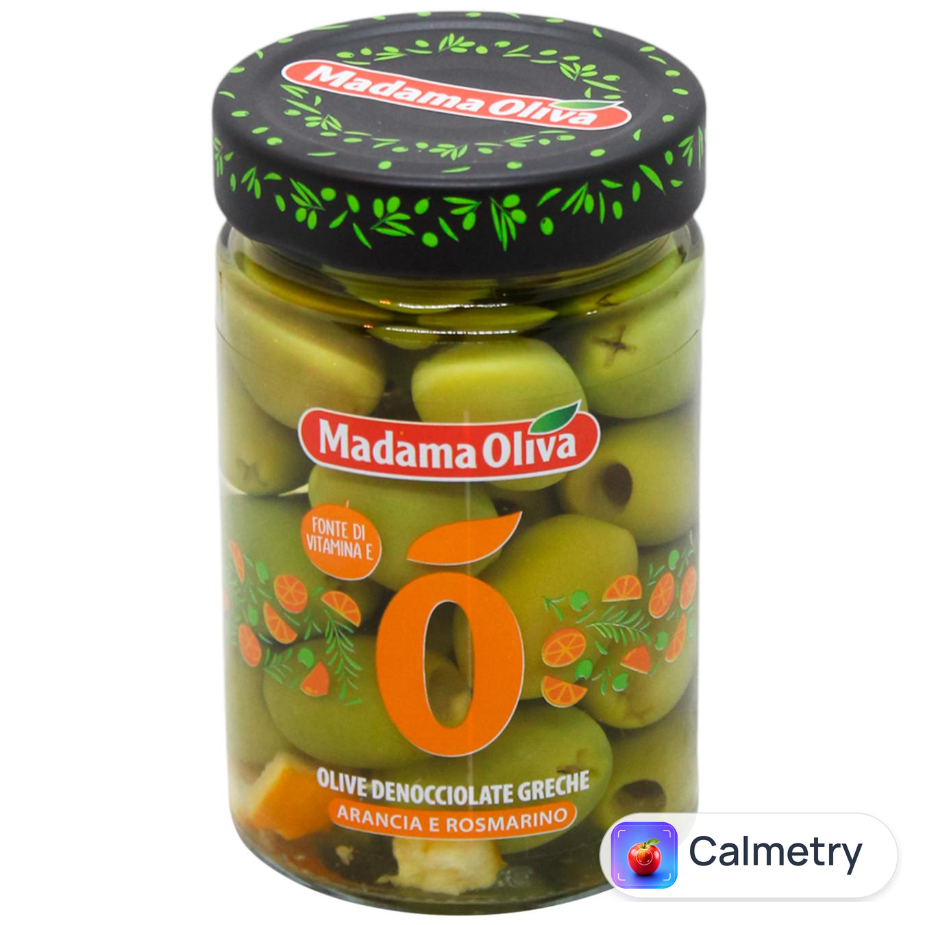 Оливки Madama Oliva грецькі з апельсином та розмарином без кісточок 300г