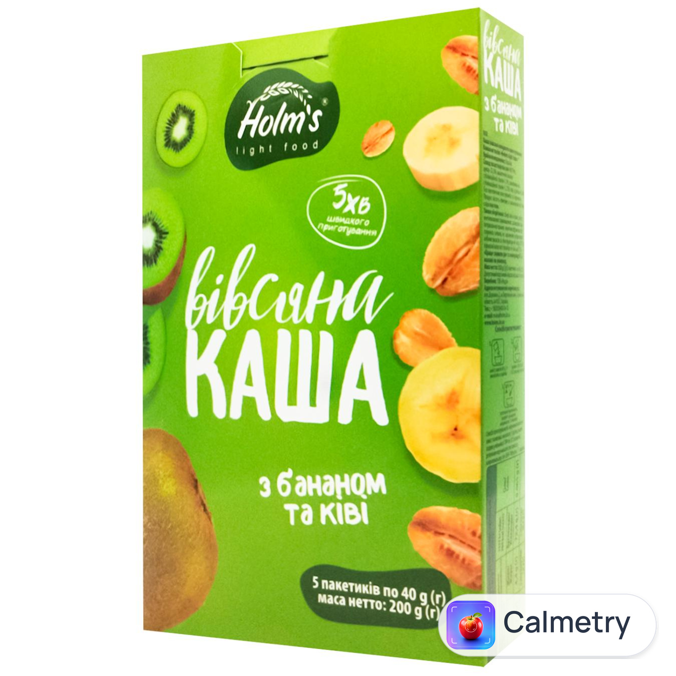 Каша вівсяна Holm's з бананом і ківі 200г
