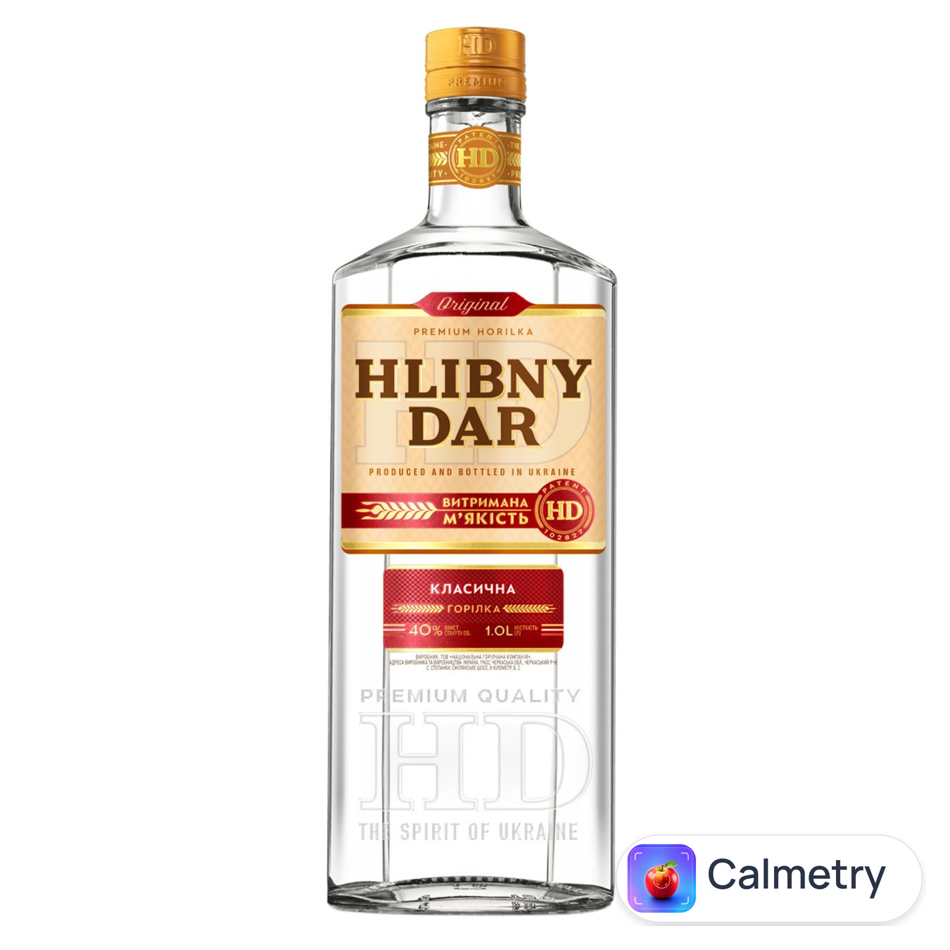 Горілка Hlibny Dar Класична 40% 1л — фото продукту